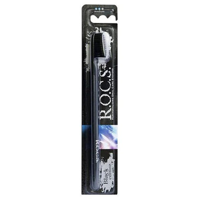 Rocs Black Edition Manual Toothbrush - Gentle, Whitening, High Quality, Effective Teeth Cleaning