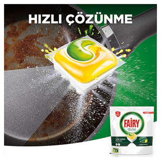 fairy dishwasher detergent capsules lemon scented, packaging of fairy detergent capsules, fairy lemon scented dishwasher detergent in use Fairy Dishwasher Detergent Capsules - Lemon Scent - Powerful Cleaning | 36 Washes Fairy Dishwasher Detergent Capsules - Lemon Scent | 36 Washes fairy, dishwasher-detergent, cleaning-capsules, lemon-scent, powerful-cleaning, stubborn-grease, easy-to-use, kitchen-cleaning, ai-generated, dishwashing