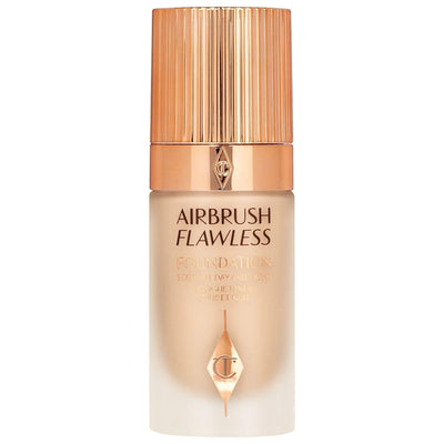 Charlotte Tilbury Airbrush Flawless Foundation: Full Coverage, Longwear, Poreless Matte Finish, Vegan & Cruelty-Free Hyd
