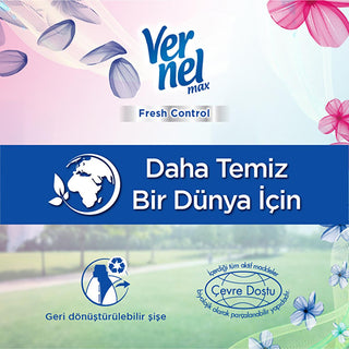 vernel-max-fresh-control-laundry-softener-bottle, floral-freshness-laundry-softener Vernel Max Fresh Control - Concentrated Laundry Softener with Floral Freshness - 1320 ml Vernel Max Fresh Control - Long-Lasting Floral Freshness vernel, laundry-softener, flower-freshness, concentrated-softener, odor-protection, long-lasting-fragrance, fabric-care, washing, softener, ai-generated