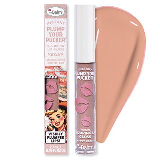 theBalm Instant Plump Your Pucker Lip Gloss: Volumizing, Hydrating, Non-Sticky Formula with Jojoba & Avocado Oil - Howdy Honey Shade theBalm Lip Plumper: Volumizing Gloss, Jojoba & Avocado Oil lip plumper, volumizing lip gloss, jojoba oil lip gloss, avocado oil lip gloss, non-sticky lip gloss, theBalm lip gloss, lip gloss Howdy Honey, natural lip plumper, plumping lip gloss, lip gloss, lip care, beauty, cosmetics, makeup, lip enhancement, lip volume, hydration, moisturizing lip gloss, non-sticky, comfortabl