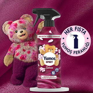Yumoş Sakura Fabric and Home Fragrance Spray - Dermatologically Tested, Alcohol-Free, 15.22 fl oz Yumoş Sakura Fabric Spray - Fresh Home Fragrance fabric spray, home fragrance, Sakura scent, non-alcoholic fragrance, dermatologically tested spray, freshening spray for home and textiles, home care, fragrance spray, Yumoş, easy home fragrance, refreshing spray, floral scent, upholstery freshener, curtain freshener, carpet freshener