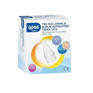 Wee Baby Nasal Aspirator Replacement Tips - 10 Pack | Soft Silicone
