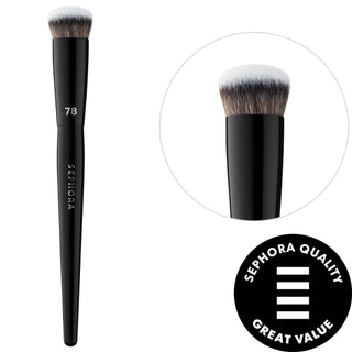 PRO Makeup Brush #78 - Vegan Synthetic Bristles for Precision Buffing & Blending PRO Makeup Brush #78 - Vegan Synthetic for Precision makeup brush, buffing brush, vegan synthetic bristles, sustainable packaging, precision makeup tools, cruelty-free, makeup enthusiasts, beauty professionals, face brushes, makeup applicators, PRO Contour Brush #78