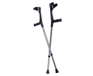 Wicromed Black Canadian Elbow Crutches - Pair