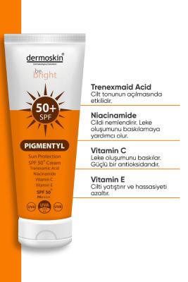 Dermoskin Be Bright Pigmentyl Sun Protection Spf 50+ Cream - Anti-Pigmentation Moisturizing Sunscreen for Sensitive Skin Dermoskin Be Bright Pigmentyl SPF 50+ Sunscreen Cream Sunscreen Cream SPF 50+, Anti-pigmentation sunscreen, Moisturizing sunscreen for sensitive skin, Skin brightening sun protection, Dermoskin Be Bright Pigmentyl, Hyperpigmentation treatment, Sensitive skin care, UVA-UVB protection, Skin discoloration reduction, Brightening skincare, Daily sunscreen, Outdoor skincare
