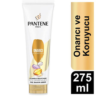 pantene repairing hair care cream front view, pantene repairing hair care cream texture, pantene hair cream in recyclable bottle Pantene Pro-V Repairing and Protecting Hair Care Cream - Deep Moisture | 9.3 fl oz Pantene Repairing Hair Care Cream - 9.3 fl oz pantene, hair-care-cream, repairing-hair-care, pro-v-nutrients, damaged-hair-solution, adult-hair-care, moisturizing-cream, recyclable-packaging, ai-generated, split-end-prevention