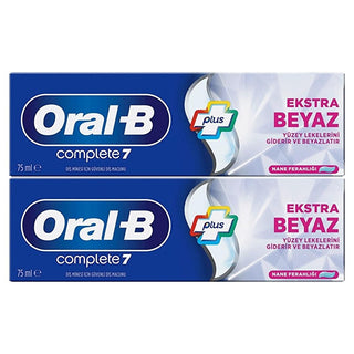 Oral-B Complete 7 Extra White Teeth Whitening Toothpaste - Surface Stain Removal, Dental Protection, Mint Freshness - 5.07 fl oz (2-Pack) Get Whiter Teeth with Oral-B Complete 7 Toothpaste teeth whitening toothpaste, oral-b toothpaste, surface stain removal toothpaste, complete dental protection toothpaste, mint toothpaste, teeth whitening, dental hygiene, oral care, fresh breath toothpaste, toothpaste, stain removal, dental protection, mint flavor, oral health, whiter teeth, brighter smile, fresh breath, d