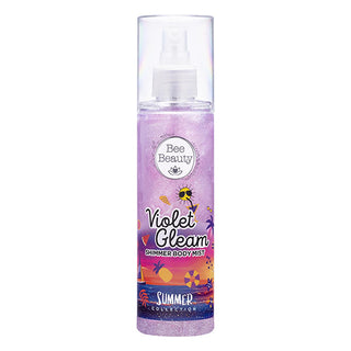 Bee Beauty Shimmer Body Spray Violet Gleam - Long Lasting Fragrance & Radiant Glow Bee Beauty Shimmer Body Spray Violet Gleam - Long Lasting Scent Shimmer Body Spray, Violet Gleam fragrance, Long-lasting scent, Fragrant body product, Bee Beauty products, Body fragrance, Shimmering formula, Complex fragrance notes, Mango fragrance, Bergamot scent, Jasmine perfume, Olibanum, Vanilla fragrance, Sandalwood scent, Daily fragrance, Special occasion gift, Body care, Fragrance for women, Radiant glow, Elegant scent