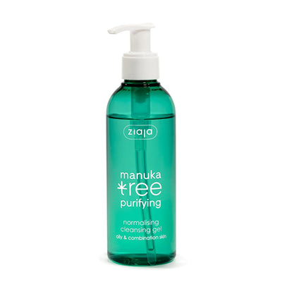 Ziaja Manuka Tree Facial Cleansing Gel - Gentle Face Wash for Oily & Combination Skin - Natural, Vegan, Oil Control, Ski