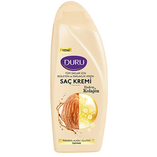 Duru Collagen & Almond Oil Hair Conditioner: Repair Damaged Hair, Control Frizz, Easy Combing - Silky & Shiny Look (16.91 fl oz) Duru Collagen Hair Conditioner - Repair, Frizz Control, Shine hair conditioner, collagen hair conditioner, almond oil hair conditioner, frizz control conditioner, damaged hair repair conditioner, hair moisturizer, easy combing conditioner, dry hair, damaged hair, frizz control, hair repair, almond oil, collagen, hair care, hair treatment, women's hair care, beauty, personal care, 