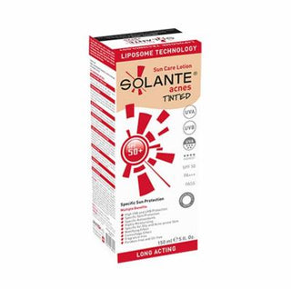 solante acnes tinted lotion SPF 50+ 150 ml, SPF 50+ sunscreen for oily and acne-prone skin, water-resistant tinted sunscreen lotion Solante Acnes Tinted Lotion SPF 50+ - Oil Control | 150 ml Solante Acnes Tinted Lotion SPF 50+ | 150 ml solante, sunscreen, tinted-lotion, spf-50, oil-control, acne-prone-skin, skincare, UV-protection, lightweight, ai-generated