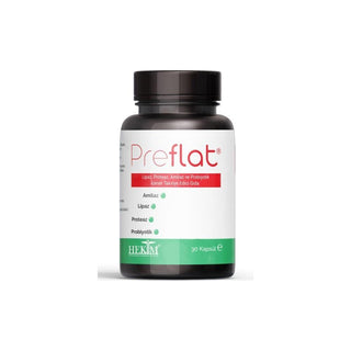 preflat-30-capsules-digestive-supplement, preflat-30-capsules-packaging, preflat-30-capsules-ingredients Preflat 30 Capsules - Digestive Support | 30 Capsules Preflat 30 Kapsules - Digestive Support Supplement digestive-aid, dietary-supplements, probiotics, health-conscious, enzymes, capsules, gut-health, weight-management, nutrition, ai-generated