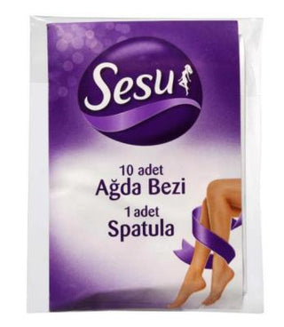 Sesu Wax Strips for Hair Removal - 10 Strips with Spatula for Smooth Skin, Sugar Wax for Effective Epilation at Home Sesu Wax Strips for Smooth Hair-Free Skin wax strips, hair removal, sugar wax, at home hair removal, epilation, smooth skin, hair-free skin, natural hair removal, salon-like experience, convenient hair removal, sugar-based wax, effective hair removal, spatula included, multiple uses, value for money, pre-summer preparation, busy professionals, natural ingredients