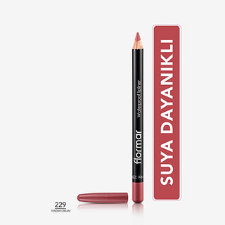 flormar waterproof matte lip liner 229 tender cream, flormar lip liner packaging, swatch of flormar tender cream lip liner Flormar Waterproof & Highly Pigmented Matte Lip Liner - Tender Cream | 229 Flormar Waterproof Matte Lip Liner 229 Tender Cream flormar, lip-liner, waterproof, matte, makeup, high-pigment, lip-makeup, teenagers, professionals, ai-generated
