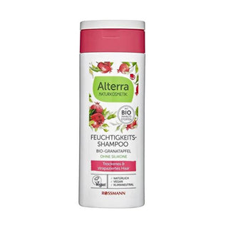 Alterra Moisturizing Shampoo with Aloe Vera & Pomegranate - 6.76 fl oz - Klimaneutral Certified Alterra Moisturizing Shampoo - Nourish Dry & Damaged Hair moisturizing shampoo, dry hair care, damaged hair repair, aloe vera shampoo, klimaneutral hair care, natural hair care, organic hair products, sustainable hair care, dermatologically tested, sulfate-free shampoo, eco-friendly hair products, hair nourishment, hydration shampoo, healthy hair care, hair repair treatment
