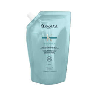 Kerastase Resistance Bain Force Architecte Repairing Shampoo for Damaged Hair - 500ml Refill, Nourishing & Sustainable Kerastase Repairing Shampoo for Damaged Hair - 500ml Refill Kerastase Resistance Bain Force Architecte, Repairing shampoo for damaged hair, High-end hair care products, Sustainable hair care refill, Nourishing shampoo for processed hair, Damaged hair repair, Hair care for chemically treated hair, Eco-friendly hair care, Refill shampoo, Advanced hair care technology, Hair nourishment, Hair r