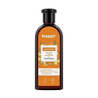 Tresan Sulfate Free Hair Repair Shampoo - Pumpkin Seed Oil for Damaged & Processed Hair, Vegan, Paraben & Silicone Free, Natural Hair Shampoo Tresan Sulfate Free Hair Repair Shampoo - Vegan, Natural & Gentle sulfate free shampoo, hair repair shampoo, pumpkin seed oil shampoo, vegan shampoo, damaged hair shampoo, paraben free shampoo, silicone free shampoo, shampoo for processed hair, natural hair shampoo, shampoo, hair care, damaged hair, processed hair, vegan hair care, cruelty-free, natural shampoo, gentl