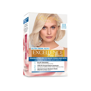 Loreal Paris Excellence Pure Blonde: Ultra Light Ash Blonde Hair Dye - 100% Gray Coverage, Hi-Lift Blonde, At-Home Hair Color Kit Loreal Pure Blonde Hair Dye: Gray Coverage & Hi-Lift Blonde hair dye, blonde hair dye, ash blonde hair dye, gray coverage hair dye, Loreal hair dye, Excellence hair dye, ultra light ash blonde hair dye, at home hair color, hair coloring kit, hair color, blonde hair, ash blonde, gray coverage, Loreal Paris, Excellence, ultra light ash blonde, at-home hair dye, hair dye kit, hair c