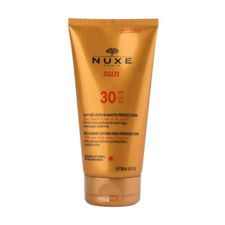 Nuxe Sun Delicious Lotion SPF30: Broad Spectrum Face & Body Sunscreen with Vitamin E - UVA/UVB Protection, Water Resistant, 150ml Nuxe Sun SPF30: Face & Body Sunscreen | Broad Spectrum Protection SPF30 sunscreen, face and body sunscreen, sun protection lotion, Nuxe Sun, sunscreen for sensitive skin, broad spectrum sunscreen, water resistant sunscreen, sunscreen with vitamin E, sunscreen, sunblock, sun cream, UVA protection, UVB protection, face sunscreen, body sunscreen, summer essentials, beach essentials,