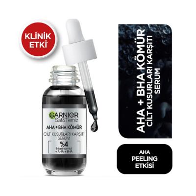 Garnier AHA BHA Serum - Reduce Skin Imperfections, Exfoliate & Smooth Oily Skin - Niacinamide Facial Serum for Clearer C