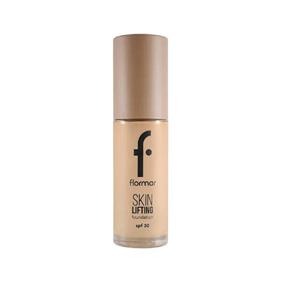 Flormar Skin Lifting Foundation - Natural Anti-Aging Makeup with SPF 30 Protection, 95% Natural Ingredients, Paraben-Fre