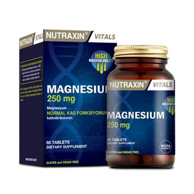 Nutraxin Magnesium Citrate Supplement 250 mg - 60 Tablets for Healthy Magnesium Levels