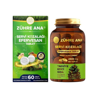zuhre ana servi kozalağı 60 efervesan tablet packaging, zuhre effervescent tablet ingredients information, health supplement effervescent tablets Zühre Ana Servi Kozalağı 60 Efervesan Tablet | 60 Tablets Zühre Ana Servi Kozalağı 60 Efervesan Tablet - Health Supplement zuhre, health-supplements, efervesan-tablet, vitamin-c, herbal-extracts, turmeric, health-conscious, immune-support, natural-supplements, ai-generated