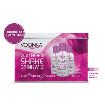 Voonka Collagen Beauty Shake Drink Mix - Anti-Aging Collagen Supplement with Hyaluronic Acid & Vitamin C
