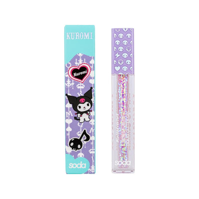 Soda Hello Kitty Kuromi Glitter Jel 001 - 5ml Portable Cosmetic Gel for Nail Art & Decoration