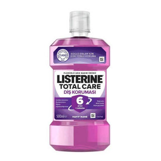 Listerine Total Care Mouthwash: Light Mint, Fluoride Protection, Strengthens Teeth, Prevents Cavities - 16.91 fl oz Listerine Total Care Mouthwash: Fluoride, Cavity Protection Listerine Total Care, mouthwash, dental protection, fluoride mouthwash, oral hygiene rinse, light mint mouthwash, anti cavity mouthwash, teeth strengthening mouthwash, mouthwash, dental care, oral care, fluoride rinse, mint mouthwash, fresh breath, cavity protection, dental hygiene, teeth cleaning, gum health, sodium fluoride, alcohol