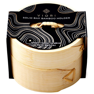 Viori Bamboo Shampoo & Conditioner Bar Holder - Eco-Friendly, Sustainable Soap Dish - Plastic-Free Bathroom Storage