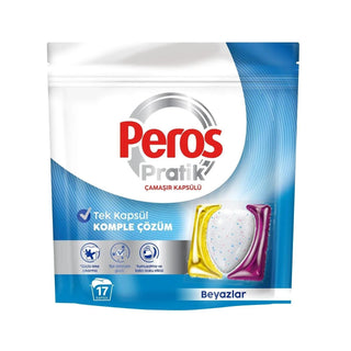 Peros Pratik White Laundry Detergent Capsules 17 Count