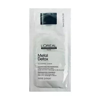 Loreal Professionnel Metal Detox Shampoo: Deep Cleansing Hair Detox - Removes Metal Build-Up, Protects & Repairs (0.34 fl oz) Loreal Metal Detox Shampoo: Hair Detox & Cleansing Loreal Metal Detox Shampoo, Metal detox shampoo, Hair detox shampoo, Loreal Professionnel shampoo, Shampoo for metal build up, Hair Shampoo, Loreal Professionnel, Metal Detox, hair damage, hard water, hair treatments, detoxifying hair care, hair cleansing, clarifying shampoo, promotion, sample product, trial size, travel shampoo, hai