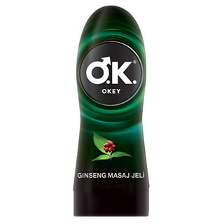 okey ginseng massage gel bottle, couples using okey ginseng massage gel Okey Ginseng Massage Gel - 200 ML Okey Ginseng Massage Gel - 200 ML massage-gel, couples, personal-care, intimacy, water-based, lubricant, ginseng, safe-for-latex, pleasure-enhancer, ai-generated
