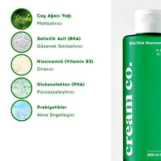 cream co bha-pha niacinamide toner 200 ml, cream co toner for oily skin Cream Co BHA/PHA Niacinamide Toner - Balancing Toner | 200 ml Cream Co BHA/PHA Niacinamide Toner | 200 ml bha-pha-niacinamide-toner, acne-control, oily-skin-care, skincare, toner, vegan-skincare, pore-minimizer, oil-control, cream-co, ai-generated