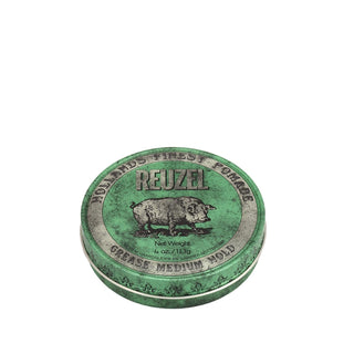 Reuzel Green Pomade Grease for Strong Hold Hairstyles - 113g Reuzel Green Pomade Grease - Strong Hold Hair Styling Reuzel Green Pomade, Hair styling products, Strong hold pomade, Men's grooming products, Hair grease for styling, Reuzel, Hair care, Grooming, Styling products, Men's hair products