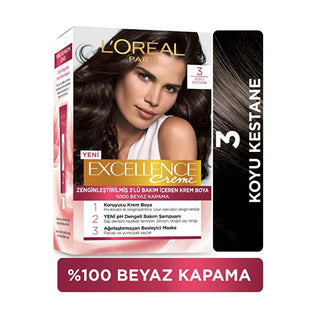 Loreal Paris Excellence Creme Hair Dye - 100% Grey Coverage, Long-Lasting Color Loreal Paris Excellence Creme Hair Dye - 100% Grey Coverage hair dye, permanent hair color, Loreal Paris Excellence Creme, grey hair coverage, at-home hair coloring, hair care, beauty products, cosmetics, long-lasting hair color, nourishing hair dye