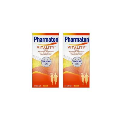 Pharmaton Vitality Multivitamin Supplement - Boost Energy & Support Overall Health with Ginseng G115 - 60 Tablets (2 x 3