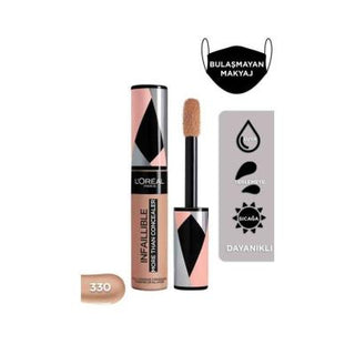 Loreal Paris Infaillible Concealer - Long-Lasting Full Coverage for All Skin Types Loreal Paris Infaillible Concealer - 24hr Full Coverage Loreal Paris Infaillible Concealer, Long-lasting concealer, Full coverage concealer, Concealer for all skin types, Moisturizing concealer, Makeup, Cosmetics, Beauty Products, Skincare, Flawless finish, Dense coverage, Sponge tip applicator, Shade 330 Pecan