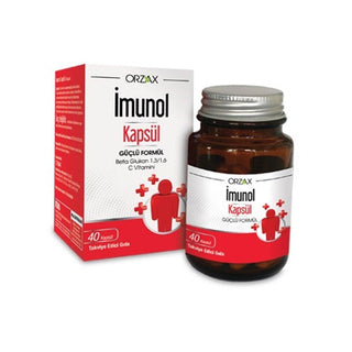 İmunol - Immune Boosting Dietary Supplement with Beta Glukan and Vitamin C - 40 Capsules İmunol - Immune Boosting Supplement with Beta Glukan Dietary Supplement, Immune System Support, Beta Glukan, Vitamin C, Capsule Supplement, Health and Wellness, Immune Boosting Supplement, immune health, wellness supplement, dietary support, health supplement, immune system booster