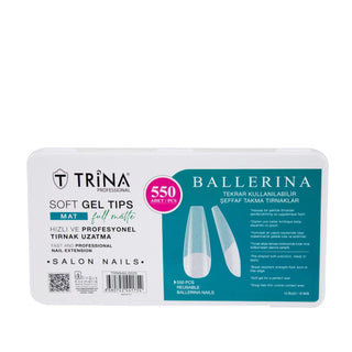 Trina Mat Soft Gel Nail Tips Ballerina Shape 550 Pieces - Artificial Nails for DIY Nail Art & Beauty Trina Soft Gel Nail Tips 550 Pieces - Matte Ballerina Shape artificial nails, nail tips, soft gel nails, matte finish nails, ballerina nail shape, DIY nail art, nail beauty products, nail care, nail enhancements, beauty supplies, cosmetic nail products, nail fashion, nail accessories