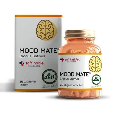 Mood Mate Safran Saffron Supplement for Mood Support - 30mg Extract per Tablet, Supports Mental Health & Well-being