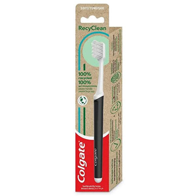 Colgate Eco-Friendly Manual Toothbrush with Recycled Plastic Handle - Sustainable Oral Care for Environmentally Consciou