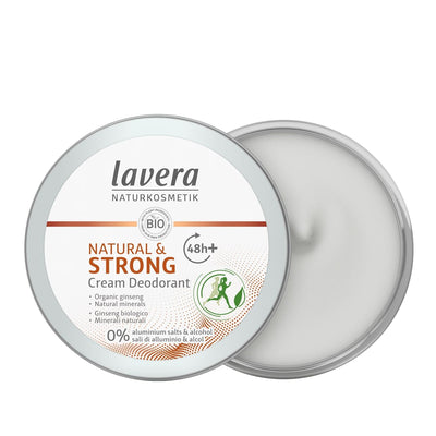Lavera Natural & Strong Deodorant Cream: Long Lasting Aluminum Free Protection for Sensitive Skin