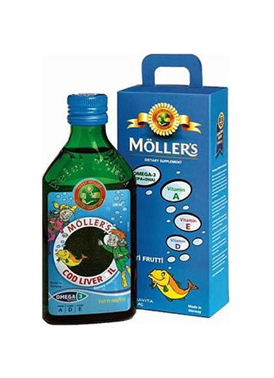 Möllers Mšllers Omega-3 Tutti Frutti: Kids' DHA EPA Fish Oil Supplement with Vitamins A, D, E - Delicious & Sustainable