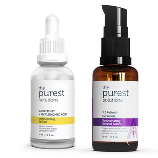 the purest solutions brightening serum 30ml, the purest solutions rejuvenating retinol serum 30ml The Purest Solutions Brightening & Retinol Skincare Set | 2 x 30ml The Purest Solutions Brightening & Retinol Skincare Set skincare, brightening-serum, retinol-serum, anti-aging, even-skin-tone, radiant-skin, hyaluronic-acid, ceramide, facial-care, ai-generated