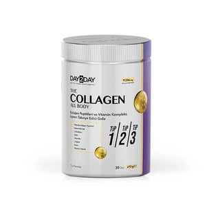 Day2Day Collagen Supplement Powder - 300g | Hydrolyzed Collagen, Hyaluronic Acid, Vitamins C, D3, K2 Day2Day Collagen Supplement Powder - Boost Skin & Bone Health collagen supplement, collagen powder, hydrolyzed collagen, Type I collagen, Type II collagen, Type III collagen, hyaluronic acid supplement, vitamin C supplement, vitamin D3 supplement, vitamin K2 supplement, gluten-free, sugar-free, skin health, bone health, joint support, immune system support
