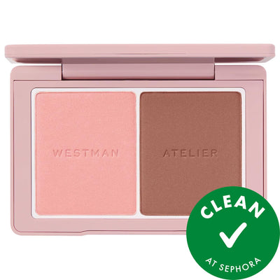Baby Cheeks: Powder Blush Duo - Natural Dimension, Talc-Free, Buildable, Cruelty-Free Matte Blush for Healthy-Looking Sk