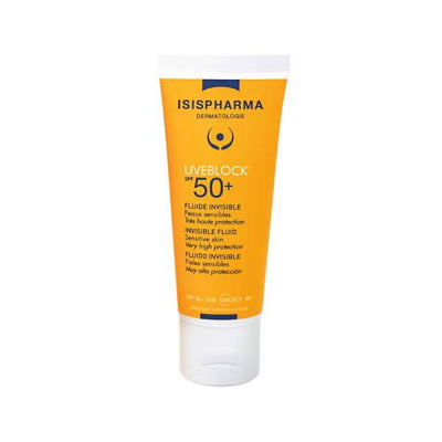 Isis Pharma Uveblock Invisible Fluid SPF50+ Sunscreen - Lightweight, Non-Greasy, UVA/UVB Protection